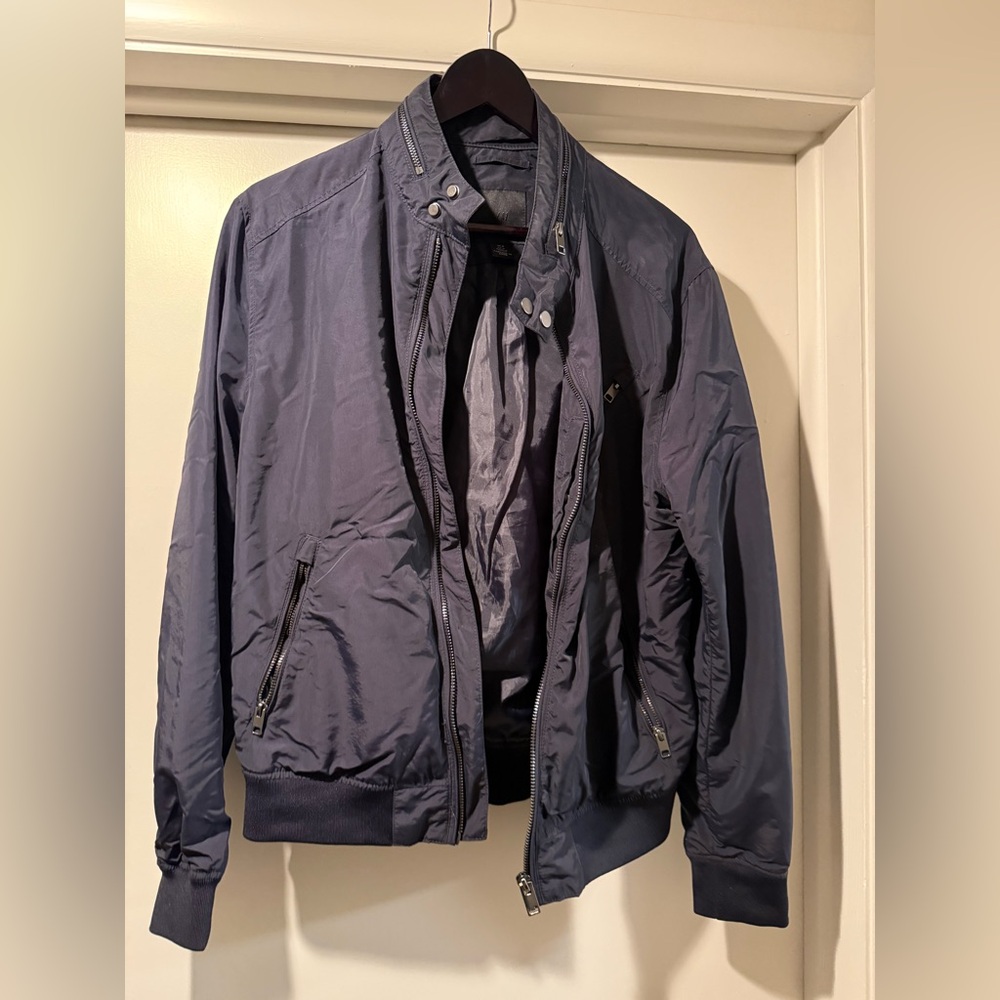 Medium Navy Moto Jacket